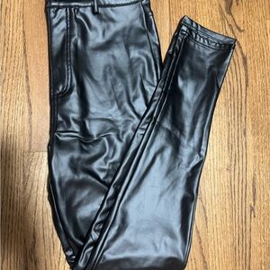 AKIRA Black Faux Leather Pants